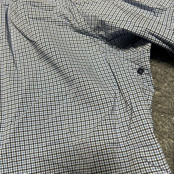 Southern Tide Shirt Mens XXL Blue Plaid Performance Stretch Button Charleston - Picture 4 of 7